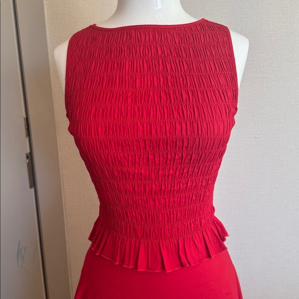 Reformation Laguna Two Piece Red - Size 0 - Picture 3 of 8